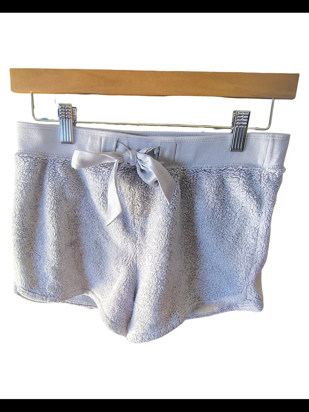 Gilly‎ Hicks Light Gray Terry Lounge Shorts with Satin Tie